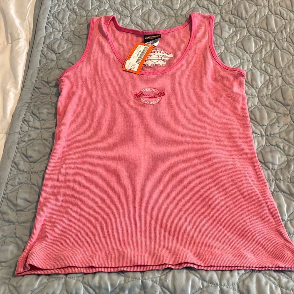 New with tags, Harley, Davidson, pink tank top size large